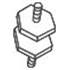 1 silentbloc d'échappement Bosal 255333