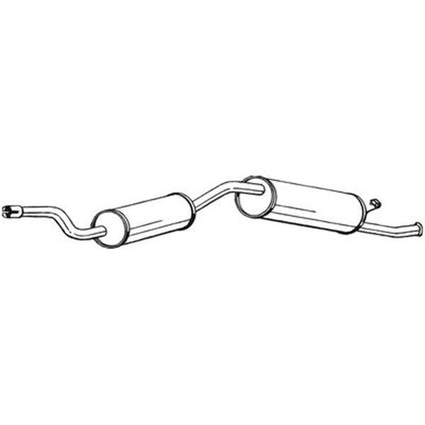 1 silencieux d'échappement arrière Bosal 282933