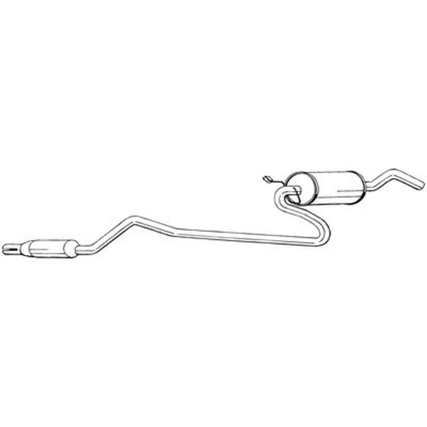 1 silencieux d'échappement intermédiaire Bosal 288773