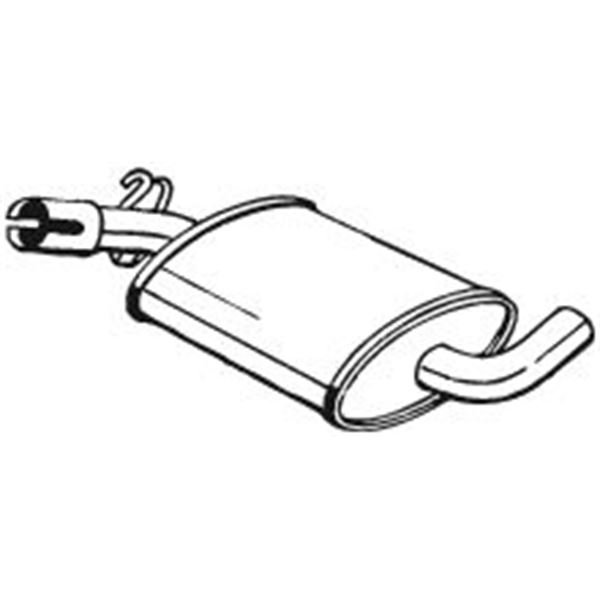 1 silencieux d'échappement intermédiaire Bosal 233421