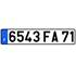 Plaque immatriculation alu basic 520 x 110 mm (ancien système)