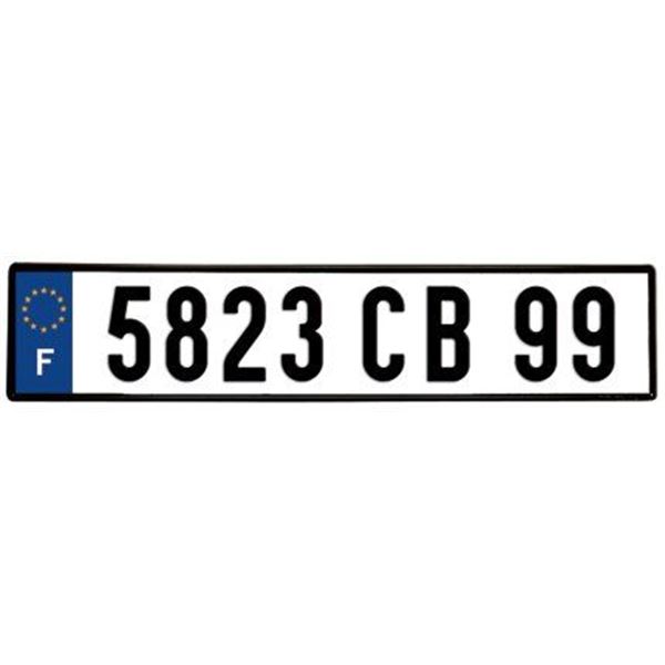 Plaque immatriculation alu basic 520 x 110 mm (ancien système)