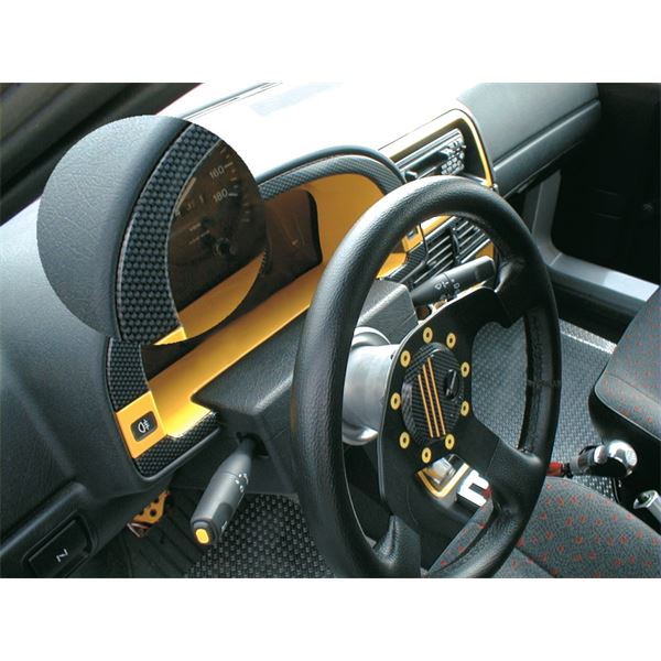 Sticker carrosserie carbone conformable noir Cadox