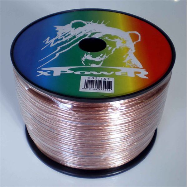 Câble haut-parleurs transparent 4 mm²