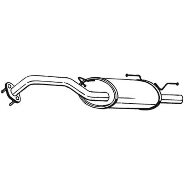 1 silencieux d'échappement arrière Bosal 145405