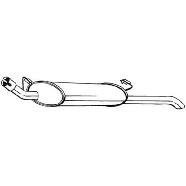 1 silencieux d'échappement arrière Bosal 185135