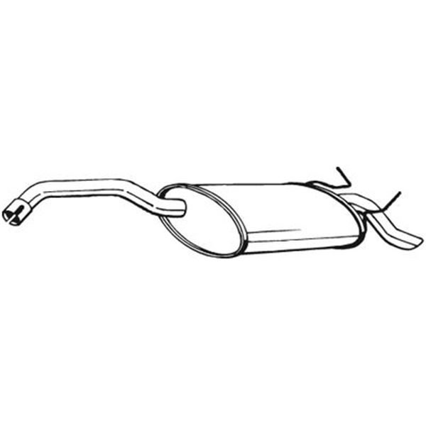 1 silencieux d'échappement arrière Bosal 200483