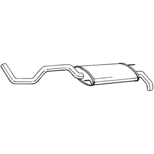 1 silencieux d'échappement arrière Bosal 279117
