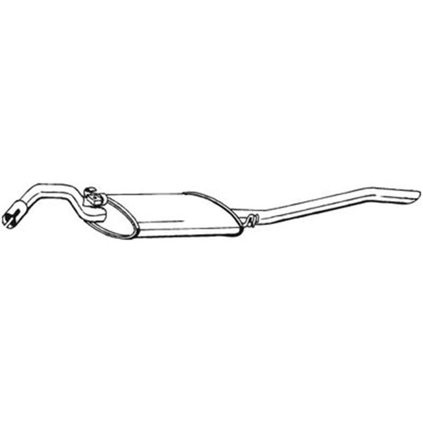 1 silencieux d'échappement arrière Bosal 279407