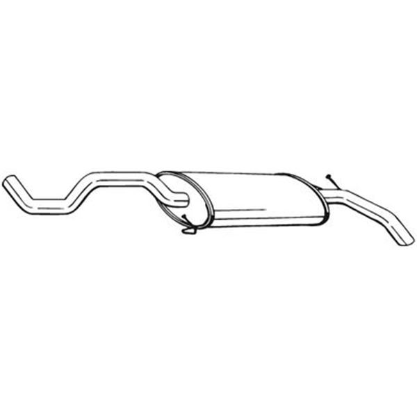 1 silencieux d'échappement arrière Bosal 281377
