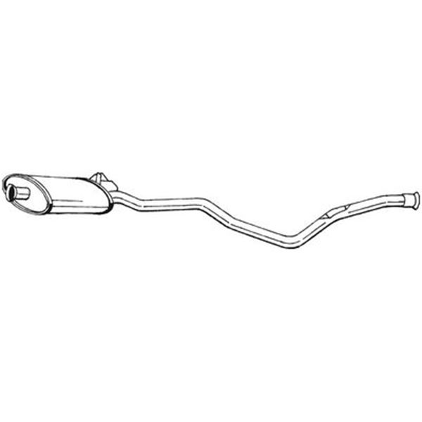 1 silencieux d'échappement intermédiaire Bosal 285037