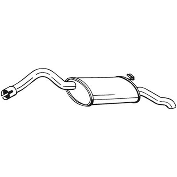 1 silencieux d'échappement arrière Bosal 220659