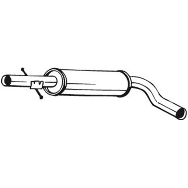 1 silencieux d'échappement intermédiaire Bosal 105109
