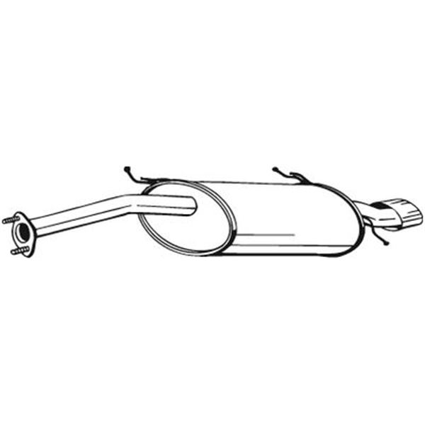 1 silencieux d'échappement arrière Bosal 154403