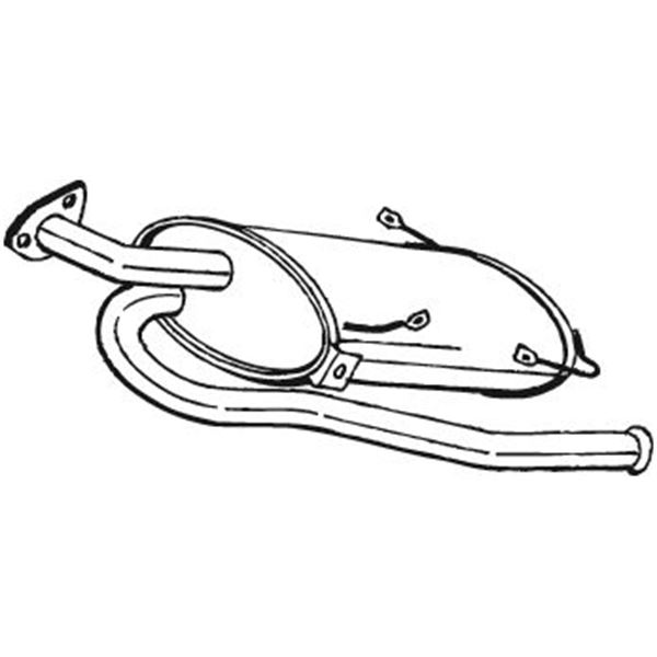 1 silencieux d'échappement arrière Bosal 177277