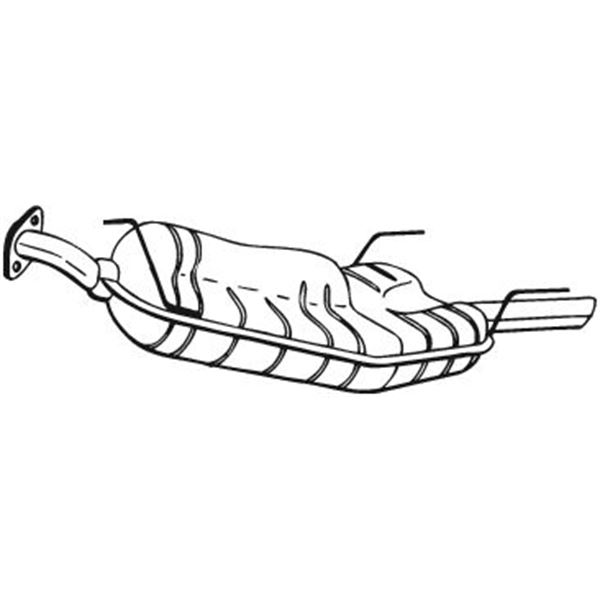 1 silencieux d'échappement arrière Bosal 185109
