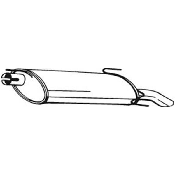 1 silencieux d'échappement arrière Bosal 185221