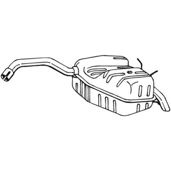 1 silencieux d'échappement arrière Bosal 200105
