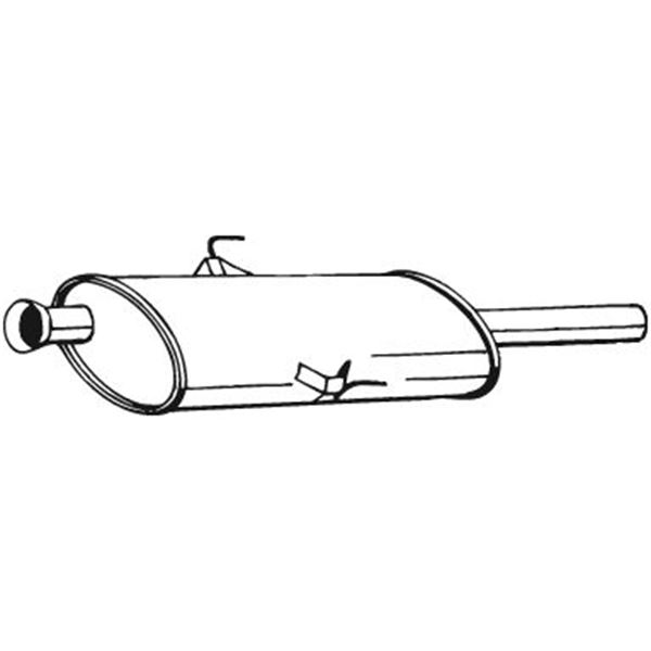 1 silencieux d'échappement intermédiaire Bosal 200159