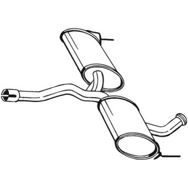 1 silencieux d'échappement intermédiaire Bosal 200731