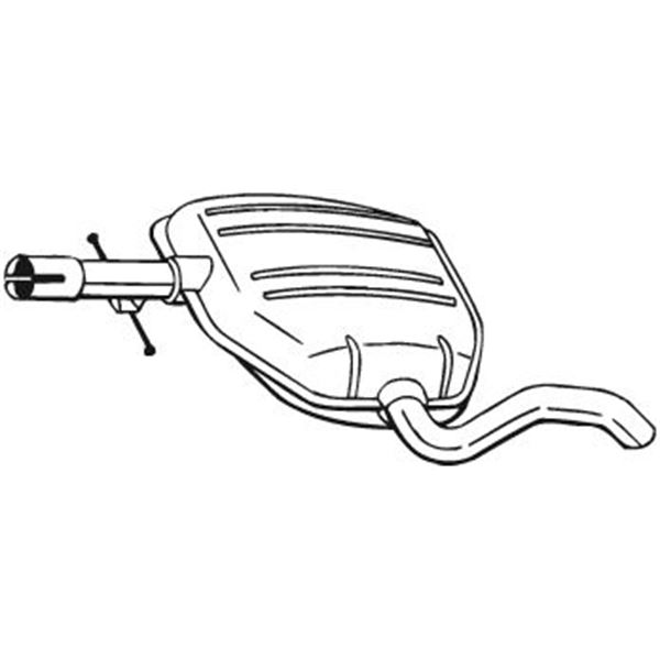 1 silencieux d'échappement intermédiaire Bosal 233245