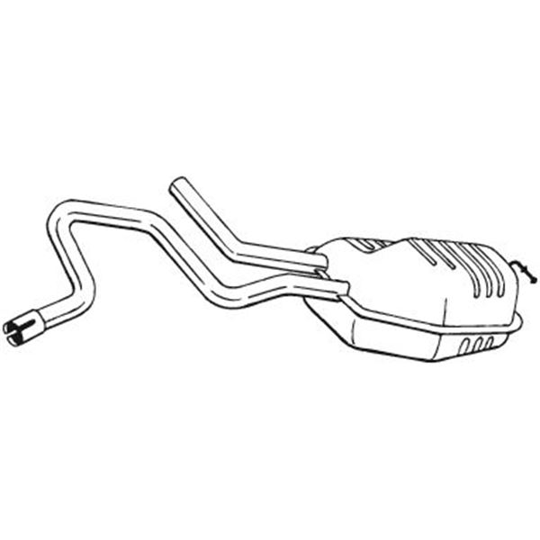 1 silencieux d'échappement intermédiaire Bosal 278965