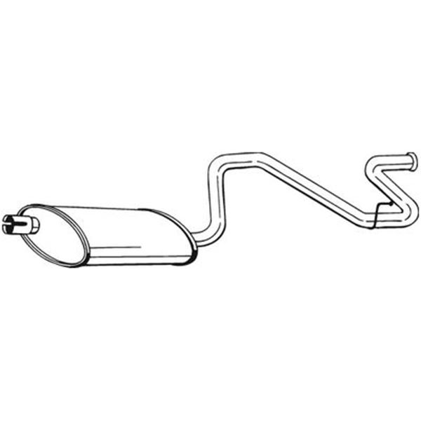 1 silencieux d'échappement arrière Bosal 281869
