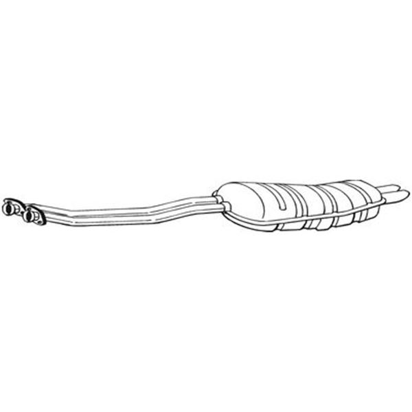 1 silencieux d'échappement arrière Bosal 282215