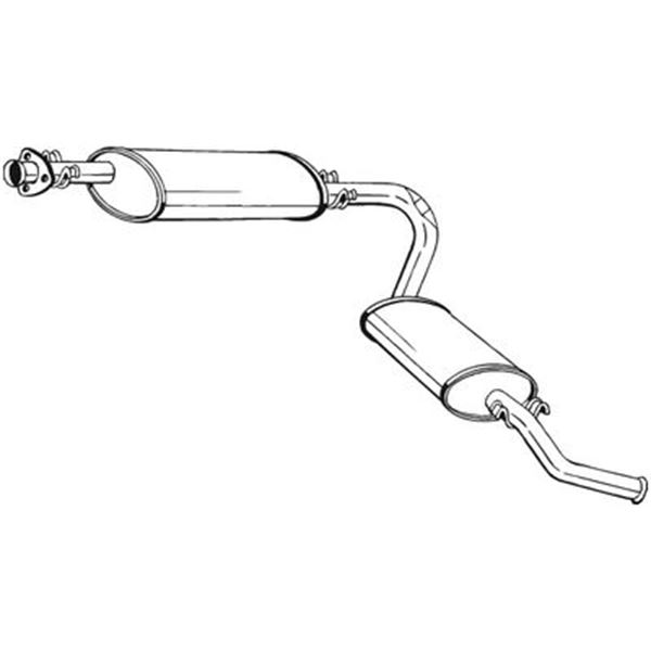 1 silencieux d'échappement arrière Bosal 283023