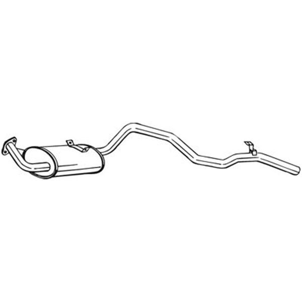 1 silencieux d'échappement arrière Bosal 286013