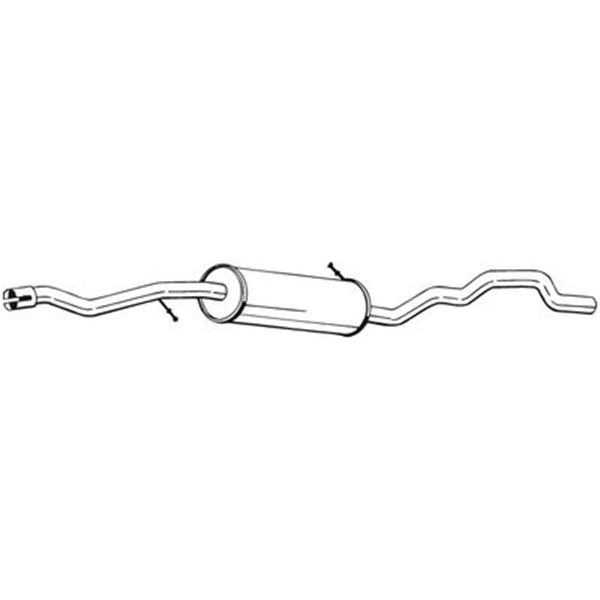 1 silencieux d'échappement intermédiaire Bosal 288305