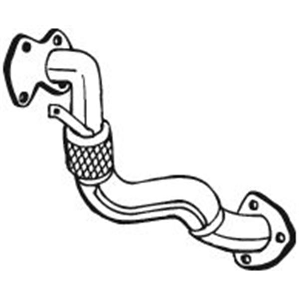1 tuyau d'échappement Bosal 737263