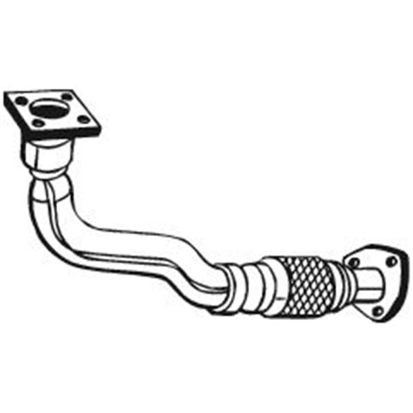 1 tuyau d'échappement Bosal 753177
