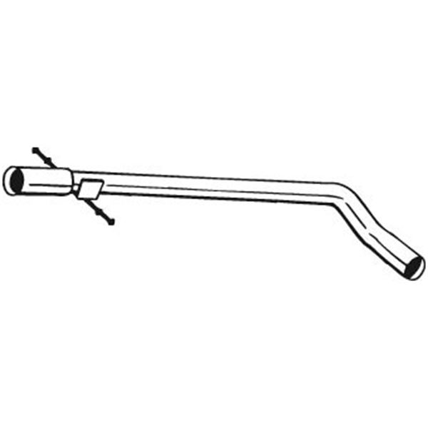 1 tuyau d'échappement Bosal 753277
