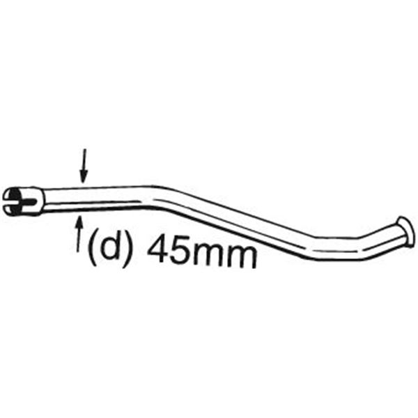 1 tuyau d'échappement Bosal 889143