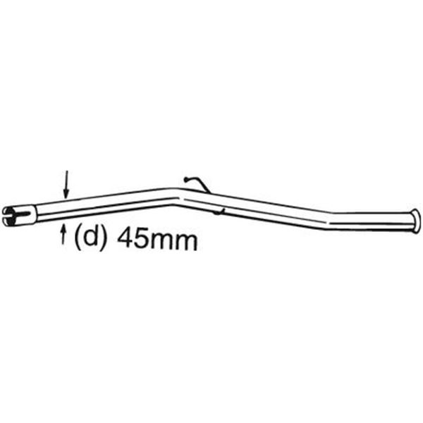 1 tuyau d'échappement Bosal 889165