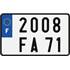 Plaque immatriculation alu 210 x 130 mm (ancien système)