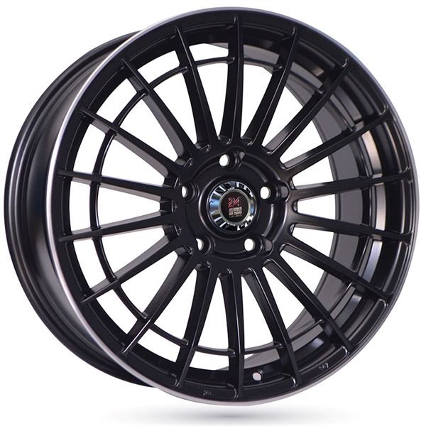 Jante aluminium 24H Du Mans 17 pouces Noir Satin Bord Poli Mulsanne