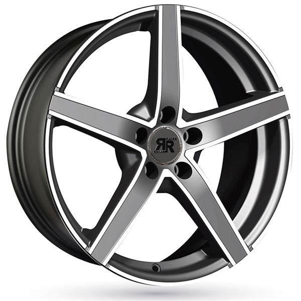Jante aluminium Racer 17 pouces Gris Face Polie Artic Evo