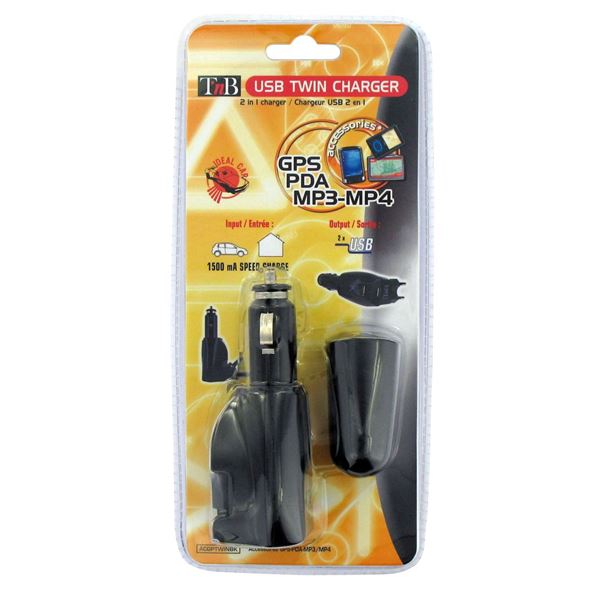 Chargeur USB 2 en 1 Tn'B Twin Charger