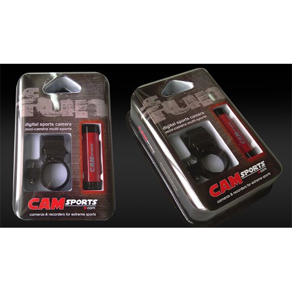 Mini-caméra sport Camsports Fun noire et rouge