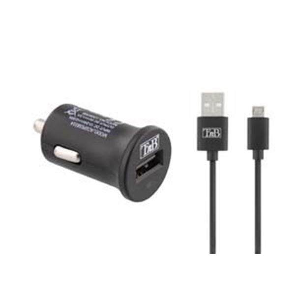 Pack chargeur allume-cigare 1 entrée USB + câble micro USB T'nB