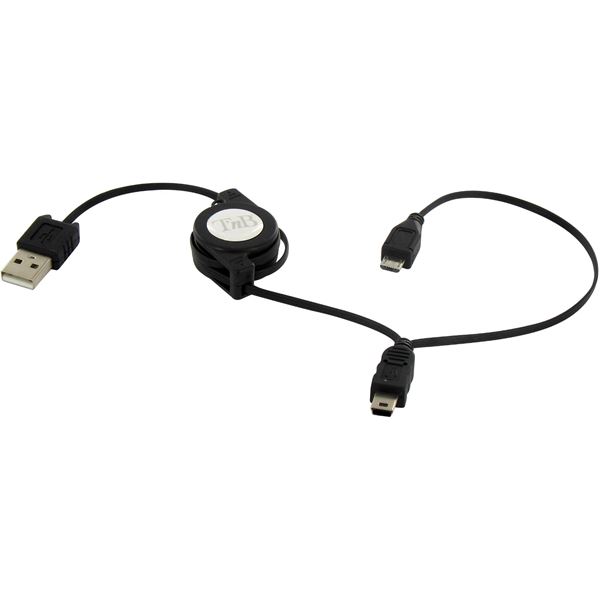 Câble rétractable de recharge et de synchronisation smartphone et Blackberry T'NB