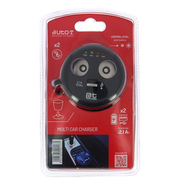 Multiprise allume-cigare USB sur porte boisson