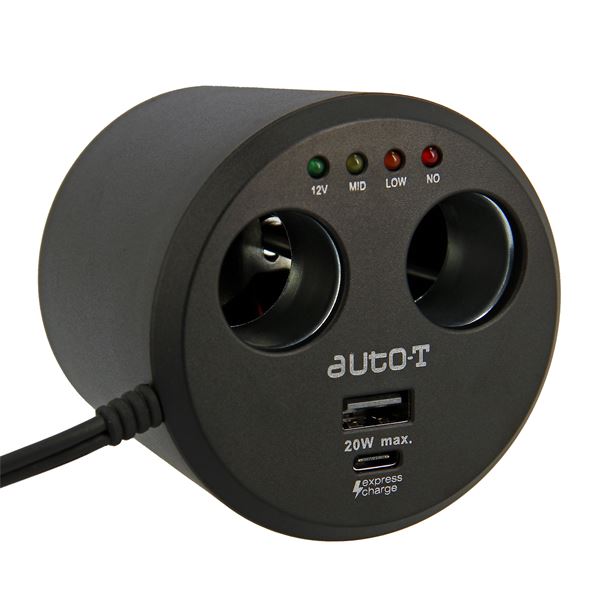 Multiprise allume-cigare USB sur porte boisson