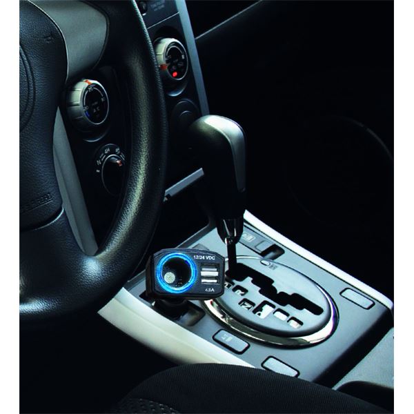 Chargeur allume-cigare + 2 entrées USB T'nB