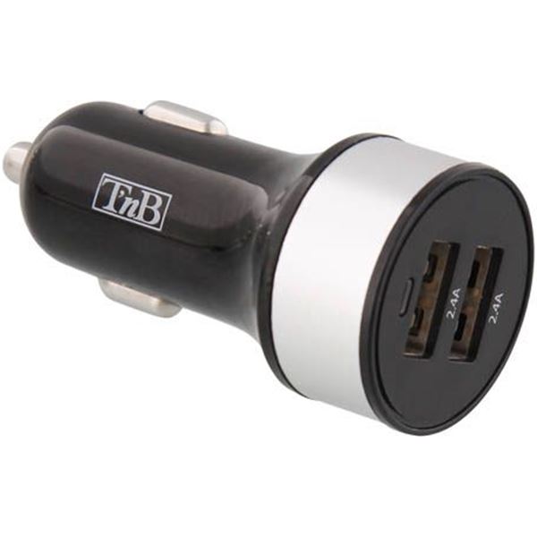 Chargeur allume-cigare 2 entrées USB 4,8A T'nB