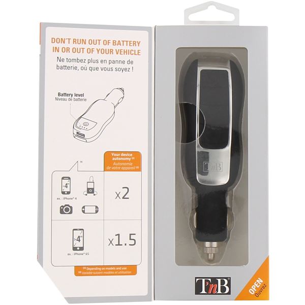 Chargeur allume cigare + batterie de secours T'nB