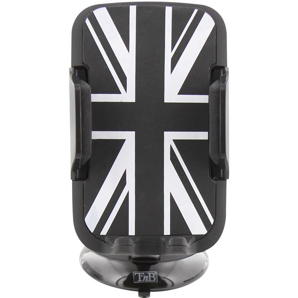 Support pince universel Union Jack sur pare-brise T'nB