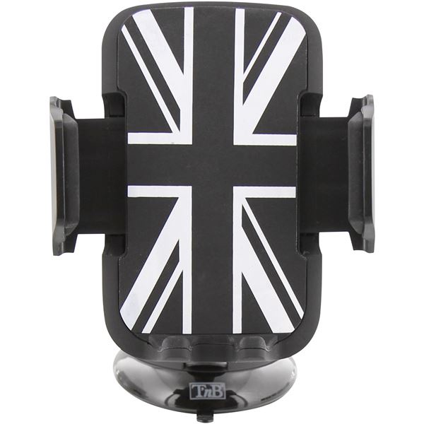 Support pince universel Union Jack sur pare-brise T'nB